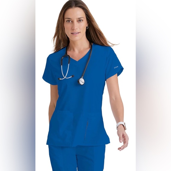 Grey's Anatomy Tops - Grey’s Anatomy Women's New Royal Scrub Top